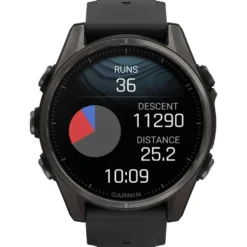 Orologi GPS Garmin Fenix 8 Amoled Sapphire Titane Carbon Gray DLC Noir Gris Galet