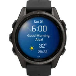 Orologi GPS Garmin Fenix 8 Amoled Sapphire Titane Carbon Gray DLC Noir Gris Galet