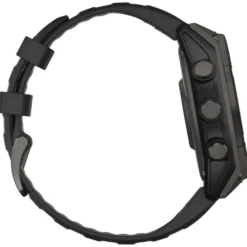 Orologi GPS Garmin Fenix 8 Solar Sapphire Titane Carbon Gray DLC Bracelet Silicone Noir Gris Galet