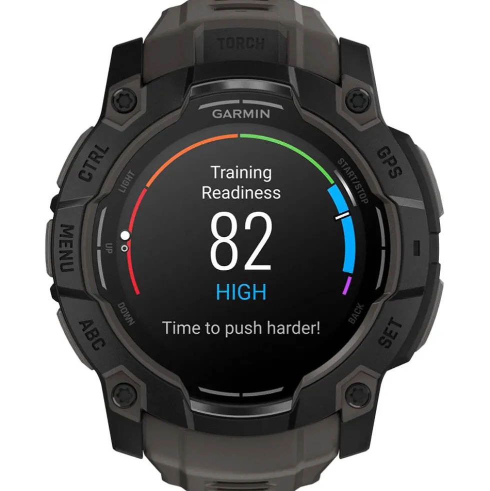 Orologi GPS Garmin Instinct 3 Amoled Noir Avec Bracelet Gris Charbon