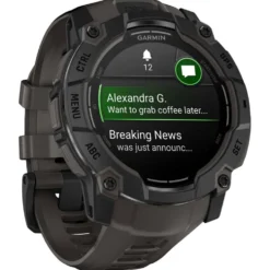 Orologi GPS Garmin Instinct 3 Amoled Noir Avec Bracelet Gris Charbon