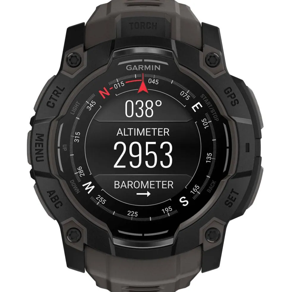Orologi GPS Garmin Instinct 3 Amoled Noir Avec Bracelet Gris Charbon