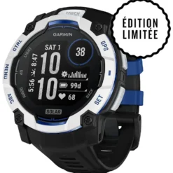Orologi GPS Garmin Instinct 3 Solar Blanche Avec Bracelet Noir Bleu