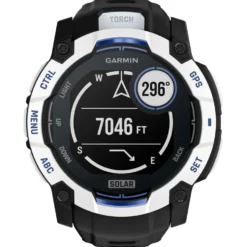 Orologi GPS Garmin Instinct 3 Solar Blanche Avec Bracelet Noir Bleu