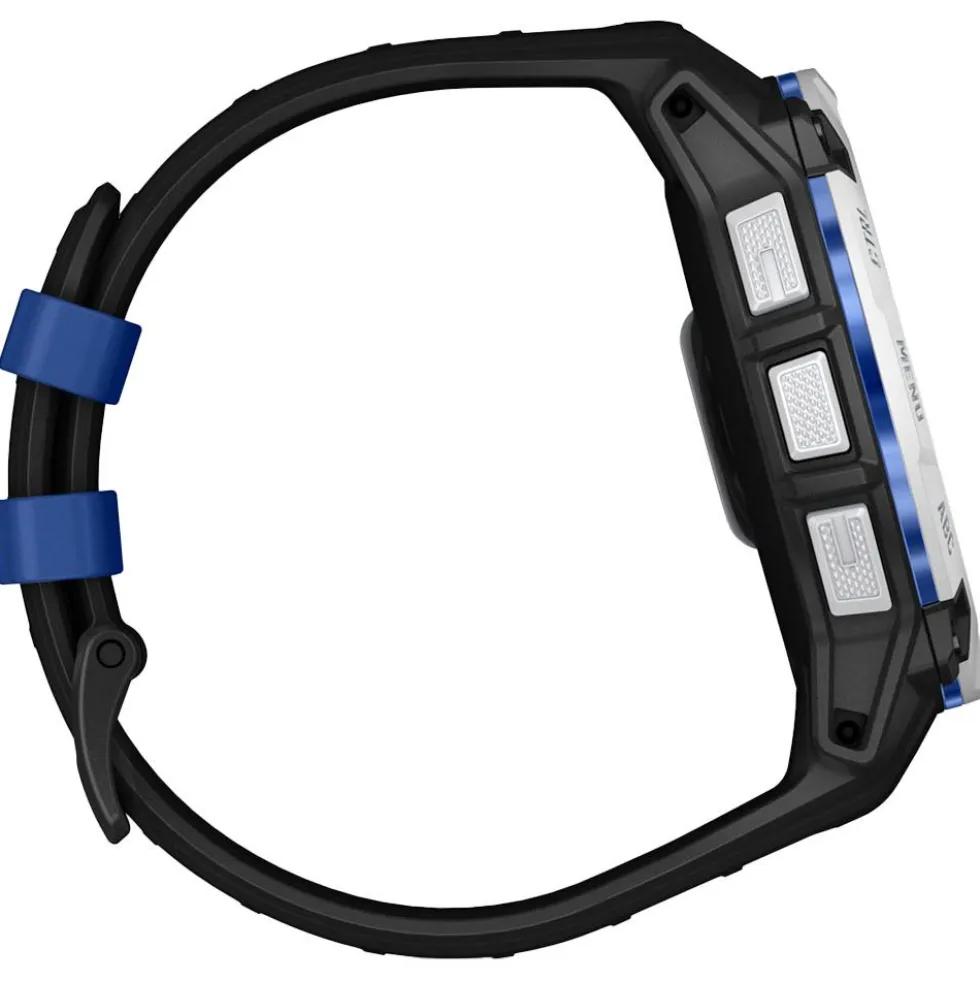 Orologi GPS Garmin Instinct 3 Solar Blanche Avec Bracelet Noir Bleu