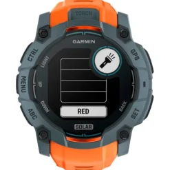 Orologi GPS Garmin Instinct 3 Solar Bleu Crépuscule Avec Bracelet Orange