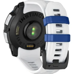 Orologi GPS Garmin Instinct 3 Solar Blanche Avec Bracelet Blanc Bleu