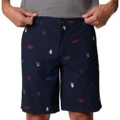 Pantaloncini Columbia M's Washed Out Printed Short Collegiate Navy Camp