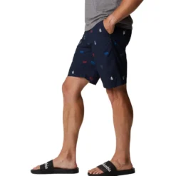 Pantaloncini Columbia M's Washed Out Printed Short Collegiate Navy Camp
