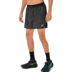 Pantaloncini da trail Asics Fujitrail All Over Print 5In S Performance Black