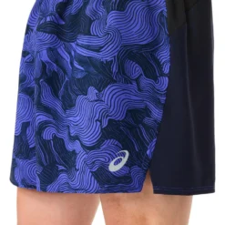Pantaloncini da trail Asics Fujitrail All Over Print 5In Midnight Cobalt Burst Cream