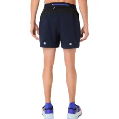 Pantaloncini da trail Asics Fujitrail All Over Print 5In Midnight Cobalt Burst Cream