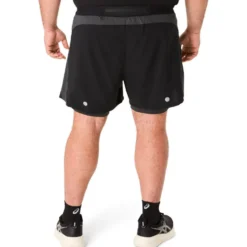Pantaloncini da trail Asics Road 2 in 1 Black Graphite Grey