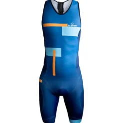 Pantaloncini da trail Bv Sport Combinaison Triathlon 3X100 Bleu Orange