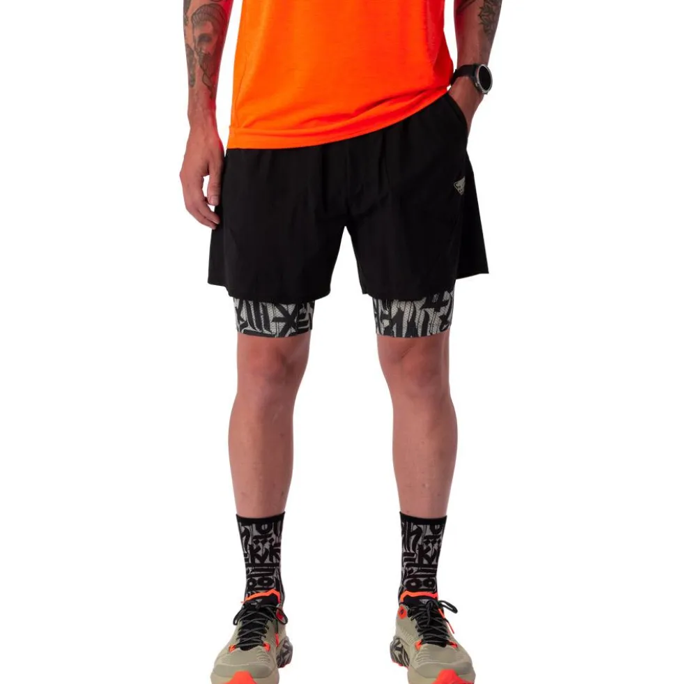 Pantaloncini da trail Dynafit Trail 2in1 Short M Black Out Overcast