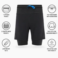 Pantaloncini da trail Millet Intense 2In1 Short M Black