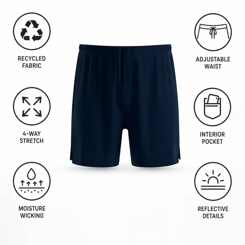 Pantaloncini da trail Odlo Essential 6 Inch Short Sapphire