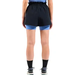 Pantaloncini da trail Odlo 2 In 1 Short Essential Black Persian Jewel