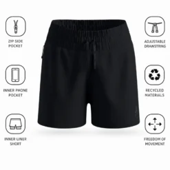 Pantaloncini da trail Odlo Zeroweight 3 Inch W's Black