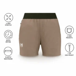 Pantaloncini da trekking Millet Wanaka Stretch Short III W Beige