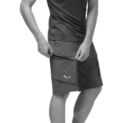 Pantaloncini da trekking Salewa Puez Durastretch Cargo Shorts M Dark Olive