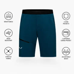 Pantaloncini da trekking Salewa Puez 4 Short Pond Blue