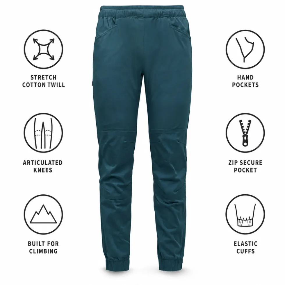Pantaloni da arrampicata Black Diamond M Notion Pant Creek Blue