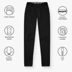 Pantaloni da arrampicata Looking For Wild Fitz Roy Pirate Black
