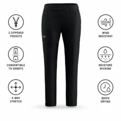 Pantaloni da trekking Salewa Puez Talvena Durastretch 2In1 Short Black Out