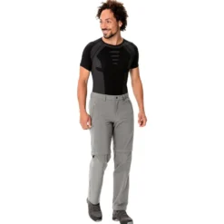 Pantaloni da trekking Vaude Men's Farley Stretch Zip Off Stone Grey