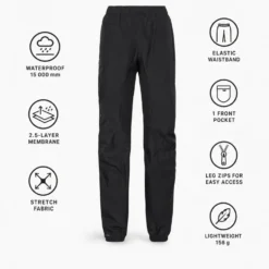 Pantaloni da trekking Vaude Scopi 2,5L Rain Pants Black