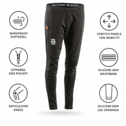 Pantaloni sci di fondo Bjorn Daehlie Flow Wmn Black/Snow White