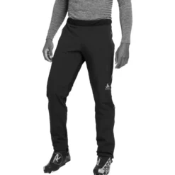 Pantaloni sci di fondo Odlo Engvik Pants Black Concrete Grey