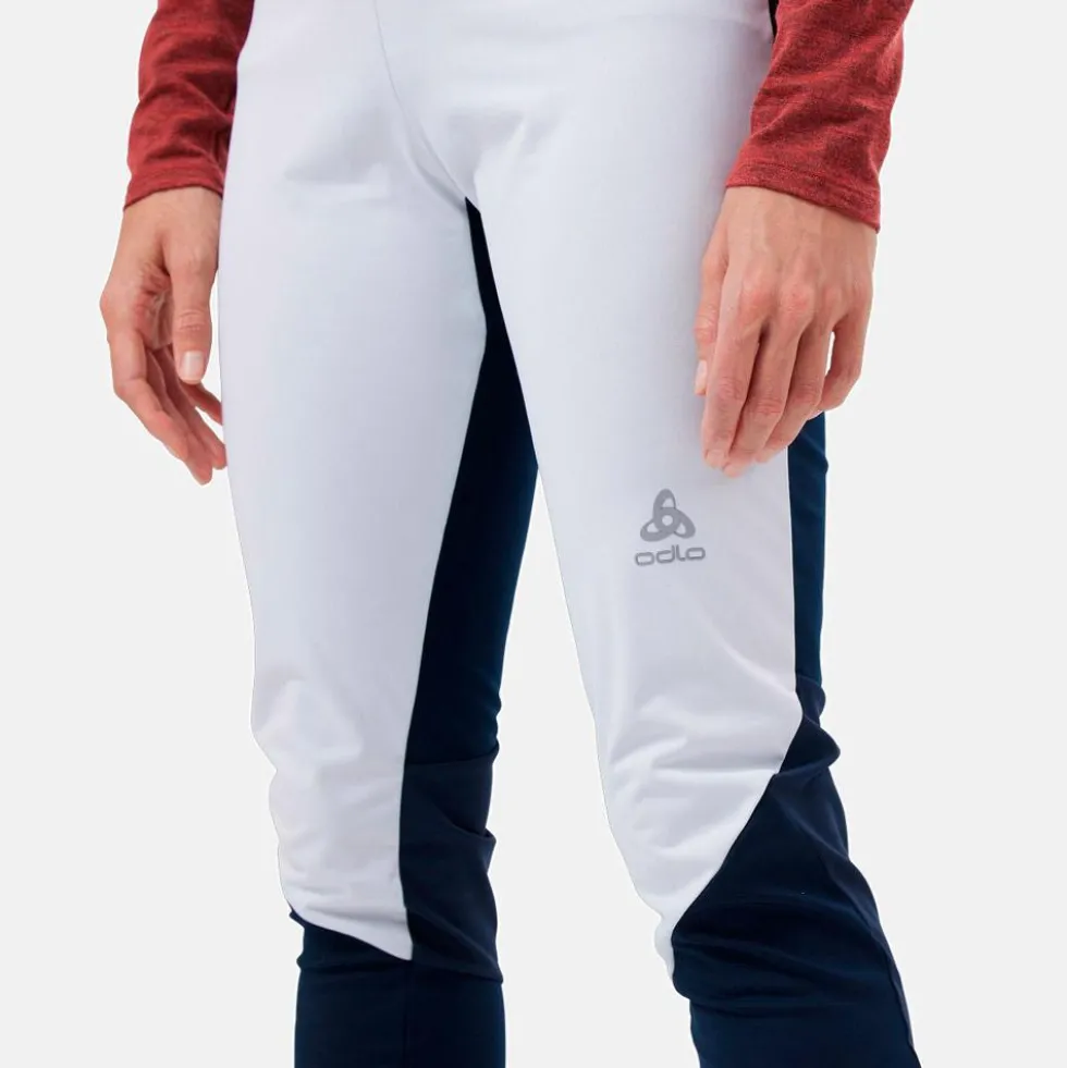 Pantaloni sci di fondo Odlo Langnes Wmn Pants Dark Sapphire White