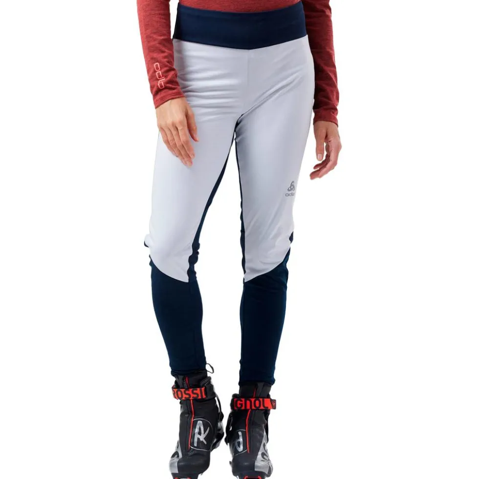 Pantaloni sci di fondo Odlo Langnes Wmn Pants Dark Sapphire White