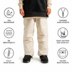 Pantaloni tecnici DC Dc Snow Chino Pant Oatmeal