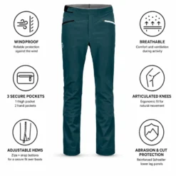 Pantaloni tecnici Ortovox Col Becchei Pants M Dark Arctic Grey