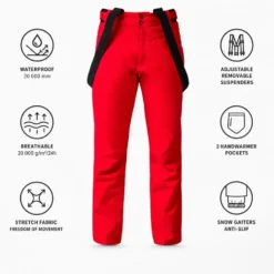 Pantaloni tecnici Rossignol Ski Sports Red