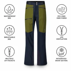 Pantaloni tecnici Scott M's Dryospun 3L Pant Dark Blue Fir Green