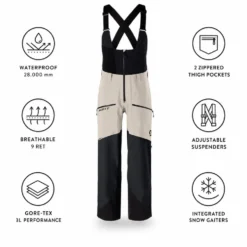 Pantaloni tecnici Scott Pants Vertic Gore Tex 3 Layer Dust White Black