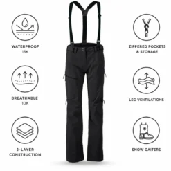 Pantaloni tecnici Scott W's Explorair 3L Pant Black