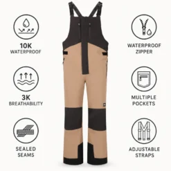 Pantaloni tecnici Slope Kenwood M's Bib Pants Roasted Cashew