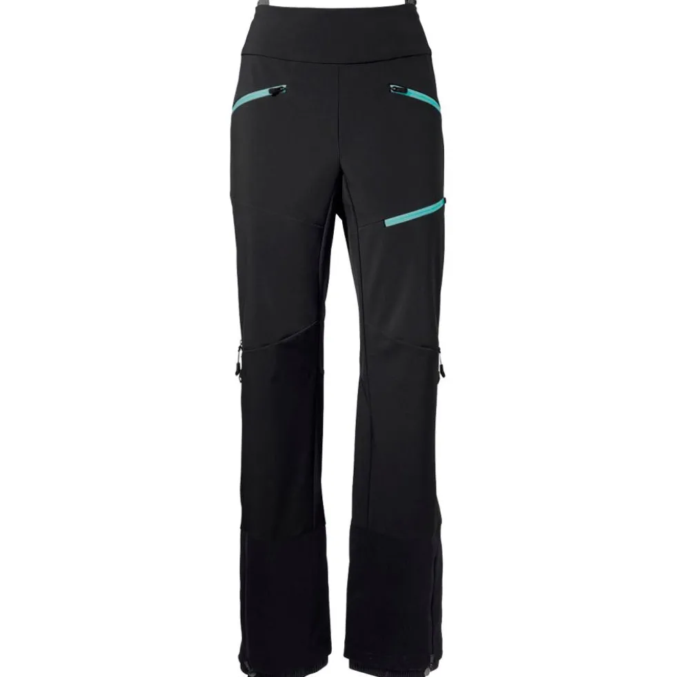 Pantaloni tecnici Vaude Women's Monviso Softshell Pants II Liblack