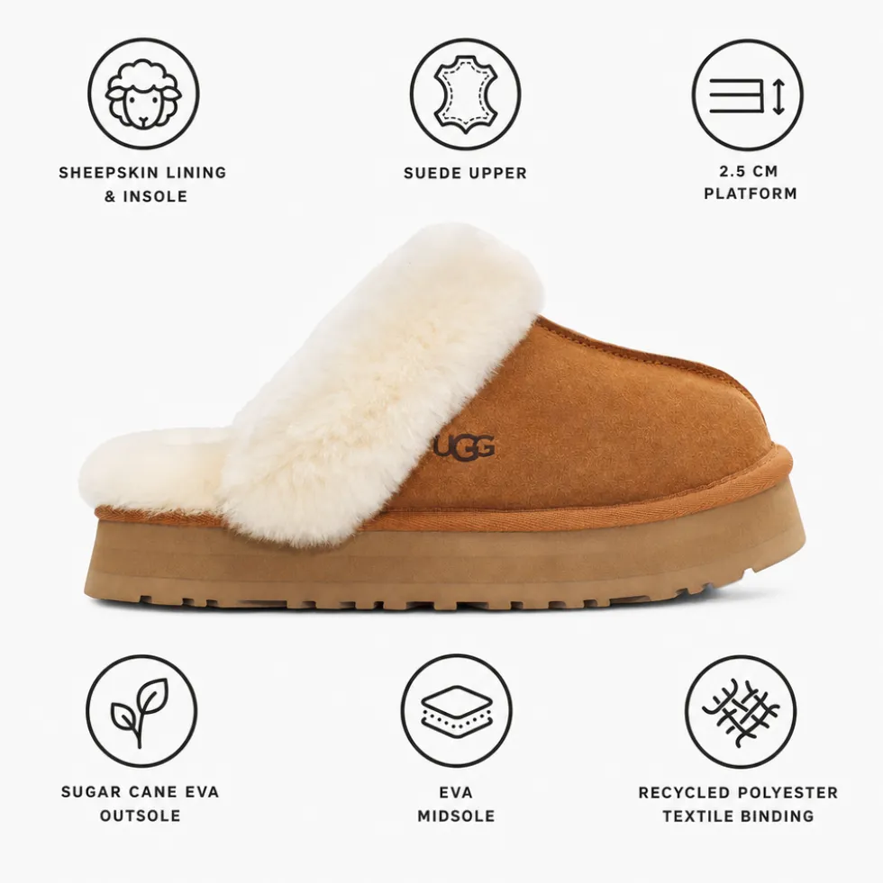 Pantofole UGG W Disquette Chestnut