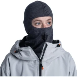 Passamontagna Buff Merino Lightweight Balaclava Solid Grey
