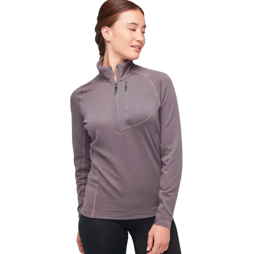 Pile Black Diamond Coefficient LT Quarter Zip Dark Mauve
