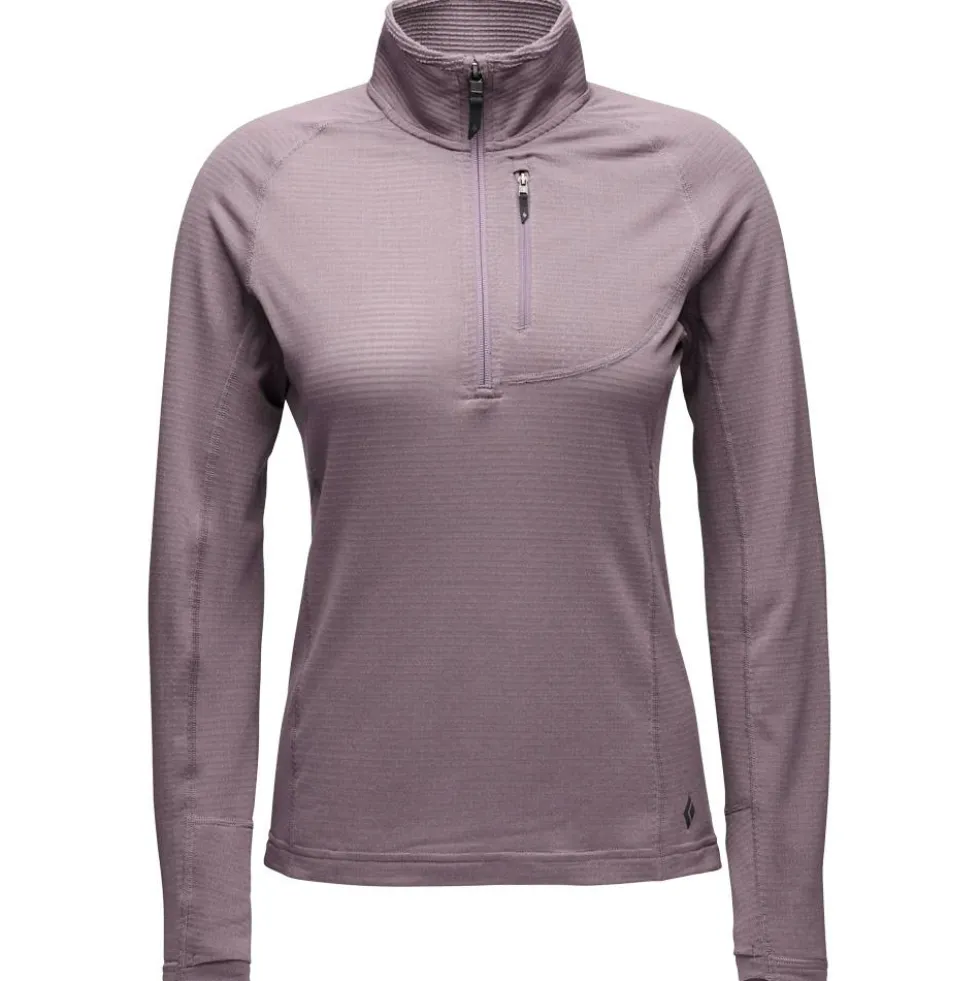 Pile Black Diamond Coefficient LT Quarter Zip Dark Mauve