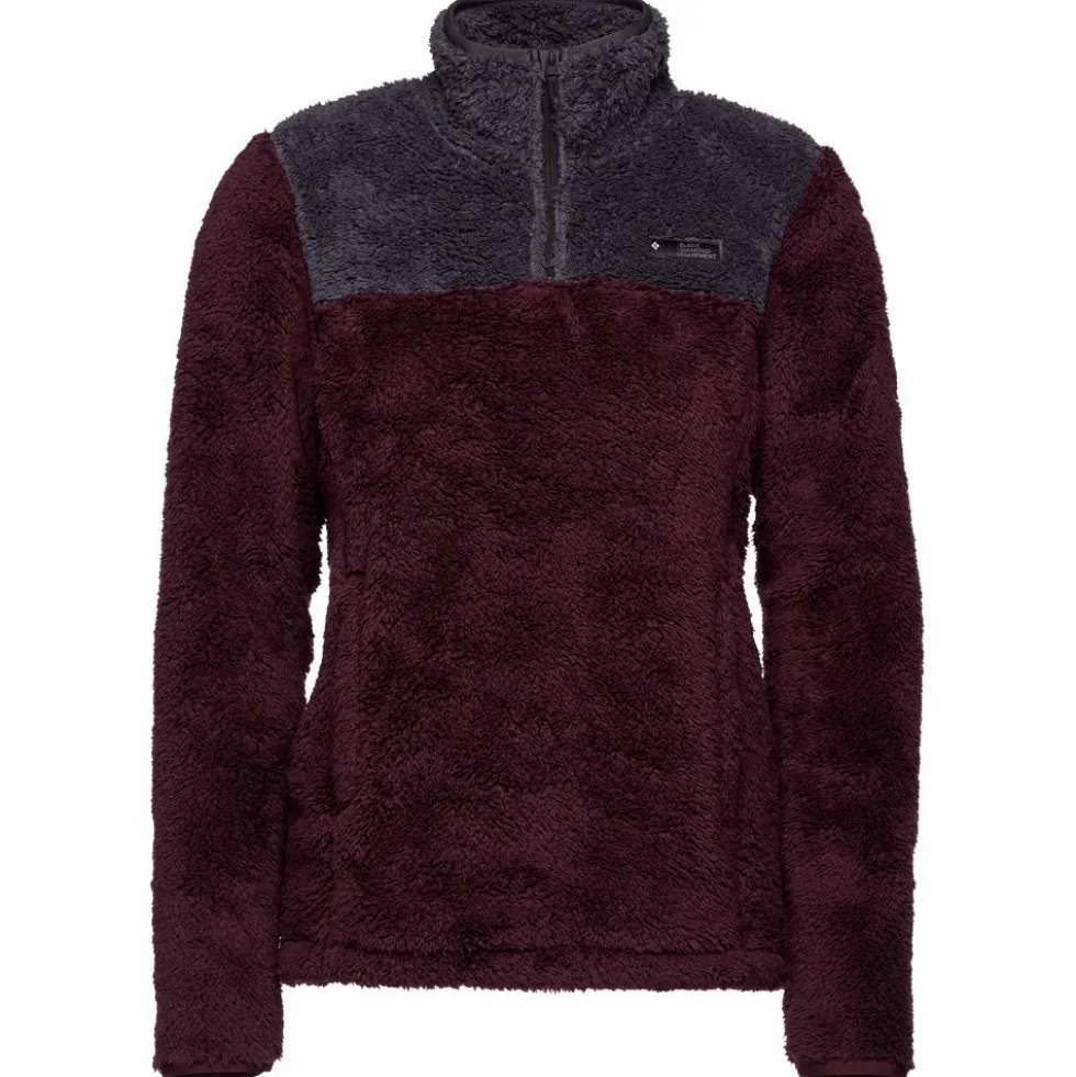 Pile Black Diamond W Roadie 1/4 Zip Fleece Bordeaux Carbon