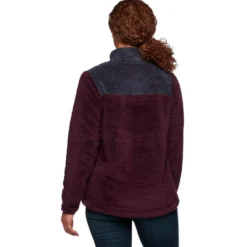 Pile Black Diamond W Roadie 1/4 Zip Fleece Bordeaux Carbon