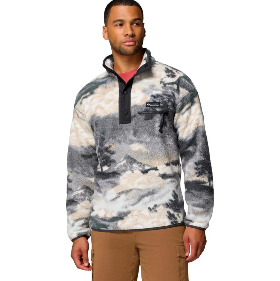 Pile Columbia Helvetia II Printed Half Snap Fleece Shark Dreaming